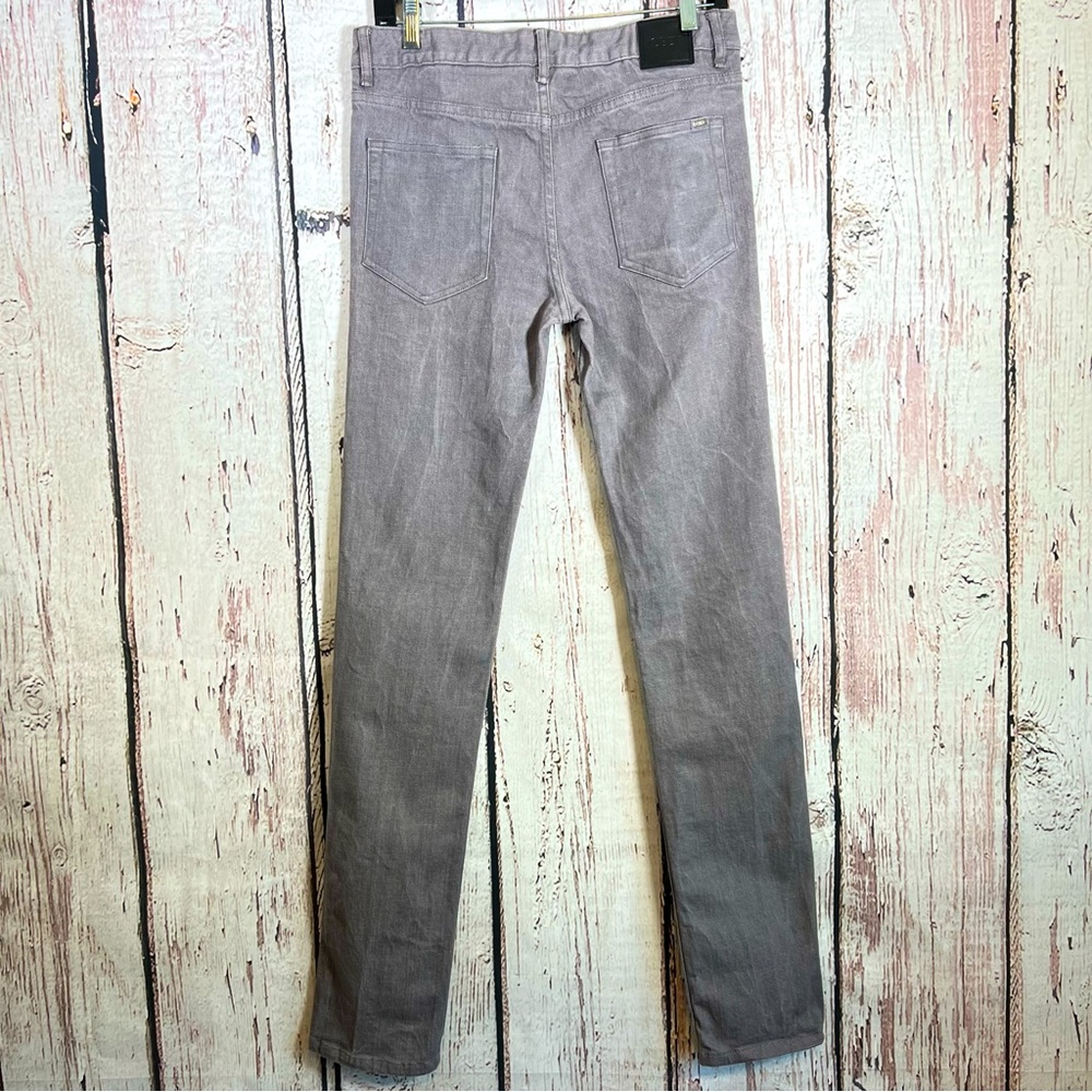 Obey Propaganda Grey Tight Stretch Straight Leg Distressed Denim Jeans Size 30